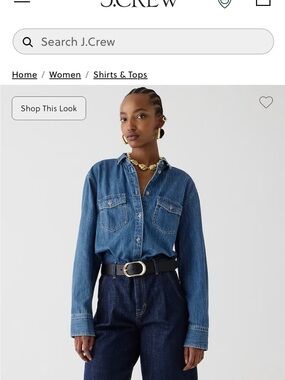 J. Crew Garçon classic chambray shirt in Neela - NWOT - Size 6